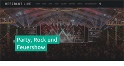 Desktop Screenshot of herzblut-live.de